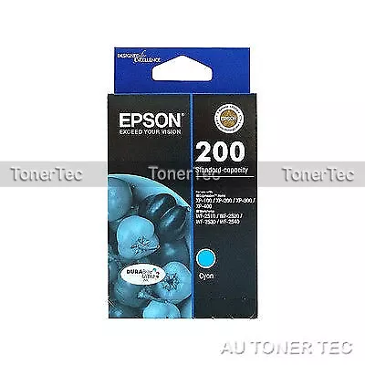 Epson Genuine T200292 CYAN Ink->Expression Home XP100/XP200/XP300/XP314/XP400 • $17.81